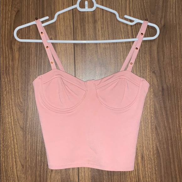 pink bustier top